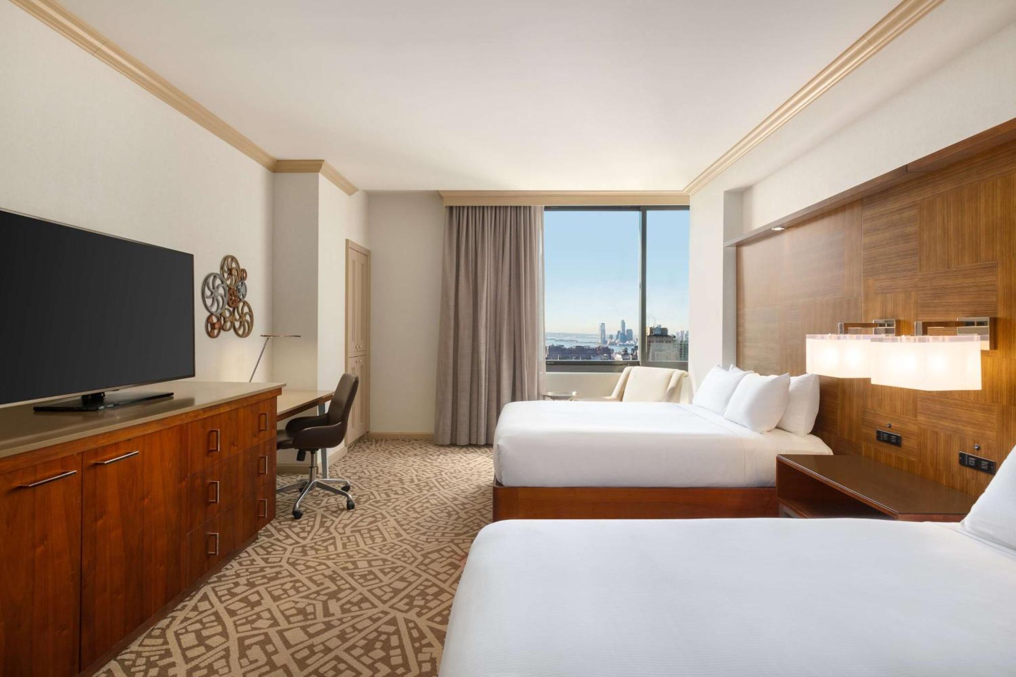 Queen Room with Two Queen Beds and City View - Mobility Accessible/Roll-In-Shower