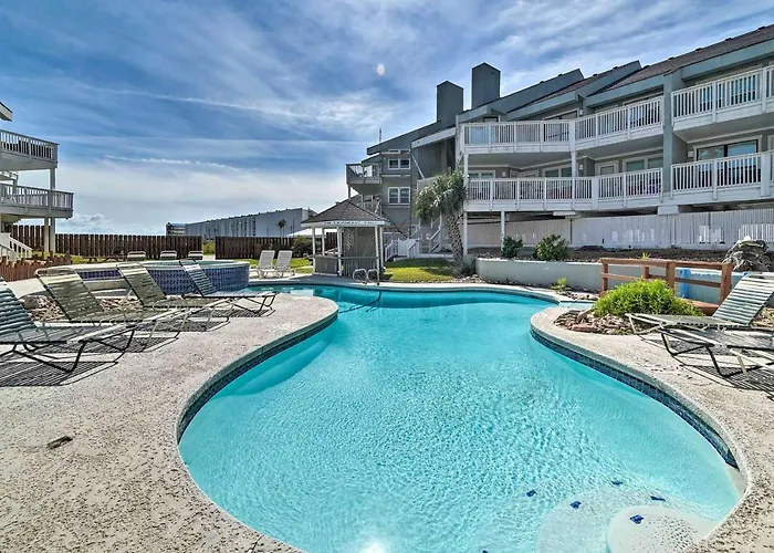 Pool W/ Spa! Beachfront Condo In Port Aransas