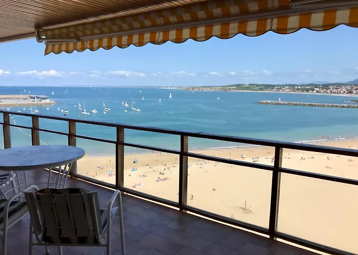 Vistas increibles, en la playa de hondarribia