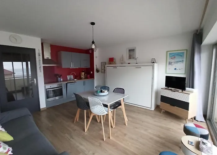 L Îlot de la Baie, super studio 4p face à la mer, parking gratuit, wifi, classé 2 étoiles à Fort Mahon Plage, Baie de Somme