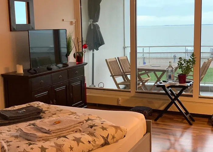Studio mit Meerblick und großer Loggia - Direktzugang zur Nordsee