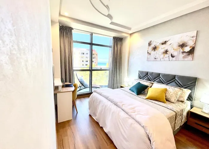 Modern Elegance With Sea Views In Central Tangier - Steps To Beach, Train And Attractions!