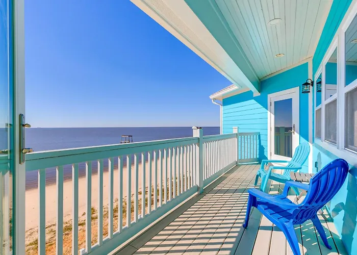Ocean Springs 'Magnolia Beach House' On Pvt Beach!
