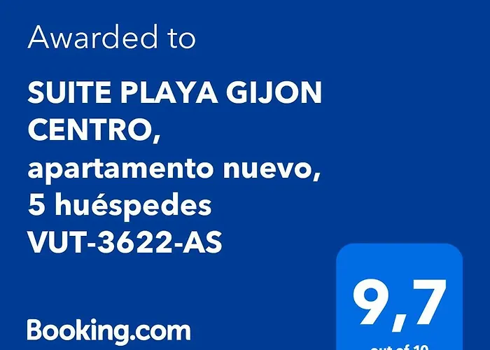 SUITE PLAYA GIJON CENTRO, apartamento nuevo, 5 huéspedes VUT-3622-AS
