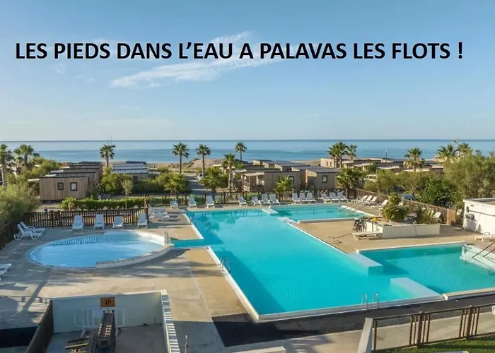 LES PIEDS DANS L'EAU A PALAVAS ! Mer à 50 m ! MHome 6 Pers climatisé T confort CAMPING 4 ETOILES