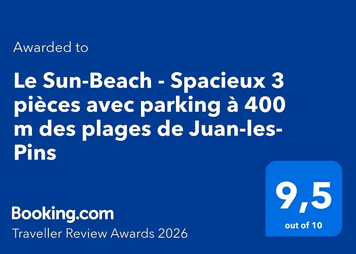 Le Sun-Beach - Spacieux 3 pièces avec parking à 400 m des plages de Juan-les-Pins
