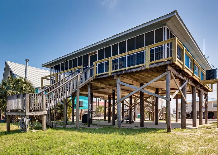 Waterfront Dauphin Island Home W/ Deck & Boat Dock