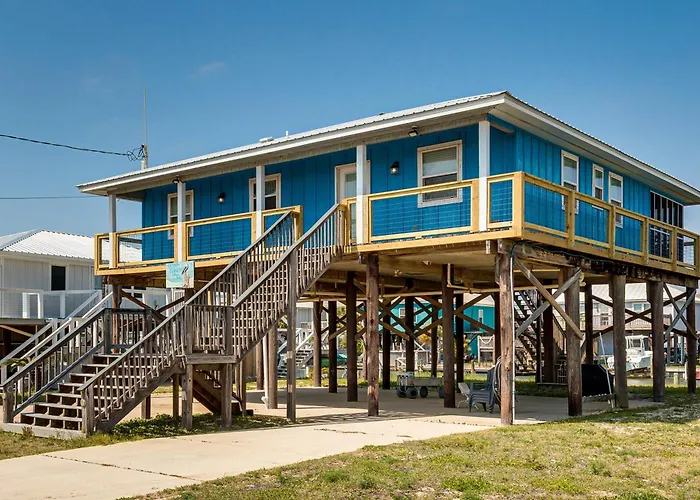 Waterfront Dauphin Island Home W/ Deck & Boat Dock