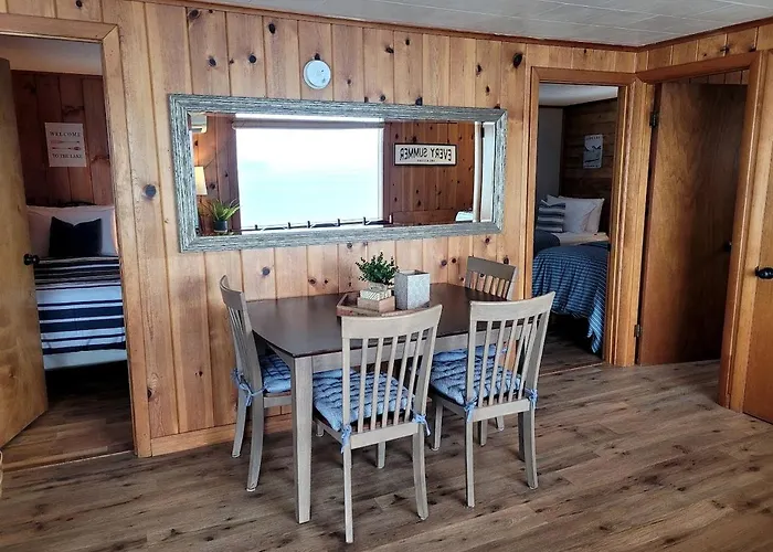 Scenic Lakeside Cabin With Exclusive Boat Dock Near Weirs Beach, Laconia, New Hampshire