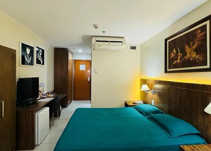 Quarto Mobiliado no Hotel Go Inn Taguatinga com Wi-Fi, Ar Condicionado e Estacionamento Grátis